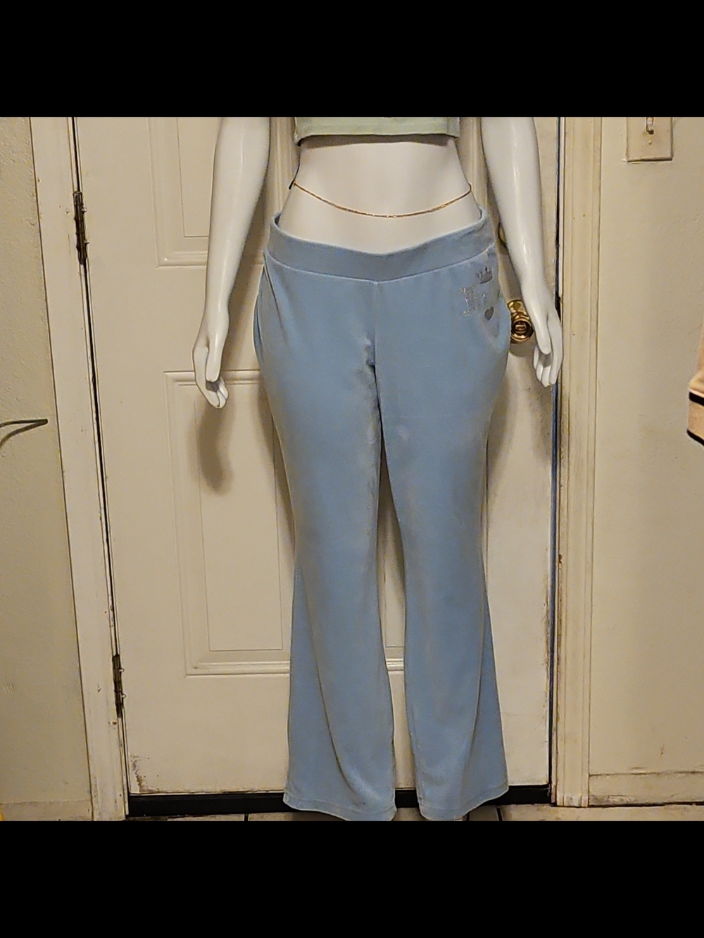 Juicy Couture Light Blue Wide Leg Lounge Pants